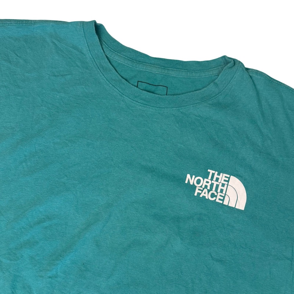 The‎ North Face Mens Box Logo Graphic T-Shirt Teal Green Never Stop Exploring L